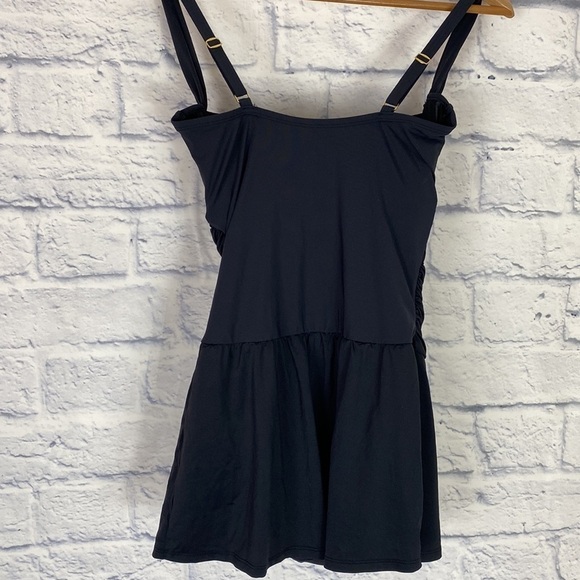 Bleu Rod Beattie black shirred skirt swimsuit 8 - Picture 4 of 7